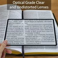 Full Page Large Sheet Magnifier Magnifying Glass Reading Aid Glass Page Magnifying Lens Ultra-thin Reading Magnifier