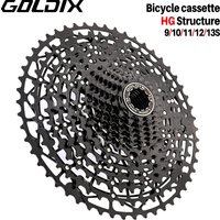 GOLDIX Ultraleichter MTB-Kassettenfreilauf k7 9/10/11/12/13 Geschwindigkeit HG-Struktur Kettenrad Kohlenstoffstahlmaterial für Mountainbike