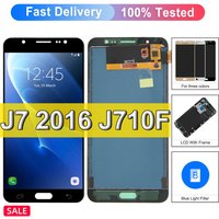 Can Adjust J710 LCD For Samsung Galaxy J7 2016 Display SM-J710FN J710F J710M J710Y LCD Touch Screen Digitizer Assembly Frame