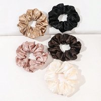 5Pcs Scrunchies Women Hair Ties Big Silk Satin Scrunchy Hair Bands Elastic Hair Accessories Soft Large Scrunchies For Girl Women