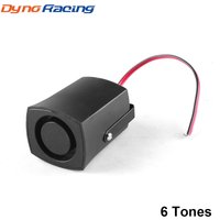 DC 12V 100dB Auto Warning Siren 6 Tones Signal Backup Alarms Horns Beep Reverse Slim Invisible Air Horn for the Car