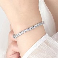 SAIYE 925 Sterling Silver Gold Plated Moissanite Tennis Bracelet for Women D VVS1 Round 925 Sterling Silver Luxury Bracelet for