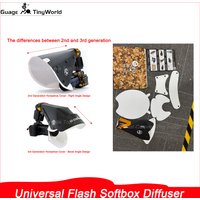 Guage Universal Flash Softbox Diffuser Reflector Speedlight Snoot for Macro Lens Shooting Camera Flash Light Accessories