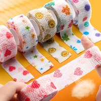 2 Rolls 4m Self-adhesive Finger Bandage, Elastic Non-woven Sports Tape, Breathable Protection for Students Writing Gym
