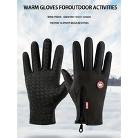 AliExpress NONE Winter Gloves For Men Women Touchscreen Warm Outdoor Cycling Driving Motorcycle Cold Gloves Windproof Non Slip Gloves