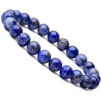 Natural 8mm Lapis Lazuli Beads Bracelets Unisex Elastic Bangle Jewelry Gifts
