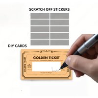 20/30 Sets of Yellow Scratch Cards and Stickers - Wedding Anniversaries, Greeting Cards, Creative DIY Cards - Reveal Your Wish