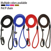 Strong Nylon Dog Slip Leash 130cm Adjustable Slipknot Design Wear Resistant Pet Training Rope Outdoor Walking Control Leash