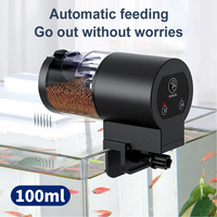 100ml Automatic Fish Feeder with Timer IP66 Waterproof Food Dispenser for Fish Tank Turtle Feeding System