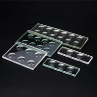 5mm Thickness Circular Concave Cavity Biological Microscope Slide Optical Glass Multiple Wells Optional Microscopio Tools Lens