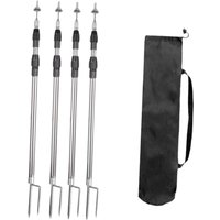 4 Pieces Tent Poles for Tarps Telescoping Universal Heavy Duty Tent Rods Canopy Poles Replacement for Outdoor Canopy Garden
