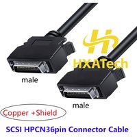 HXATech - SCSI CN36 Connecctor Cable HPCN36 36pin Male to Male Data Double Shield Copper Cable Cord with shrapnel customize