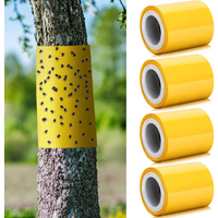 5/10M Yellow Double-sided Insect Tape, Garden Pest Trap, Prevent Ants Moths Climbing, Sticky Barrier for Plants Yard