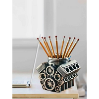 Desktop Engine 3D Printed Pen Holder Resin Crafts Ornament Manual Power Business Card Storage Engine Business Ornament