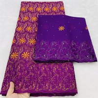 Nigerian Swiss Voile Lace In Switzerland 2026 High Quality African Cotton Lace Fabric With Rhinestone For Wedding Party