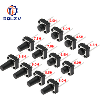 Tact Push Button Switch 12V Copper 2PIN DIP2 SMD Micro Switch 6X6X5 4.3 5 5.5 6 7 8 9 10 11 12 13 15MM TV Toys home use Button
