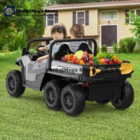 2026 Latest 24V 4WD Electric Ride On Dump Truck for Kids Remote Control 2 Seater with Music Player LED Lights Birthday Gift