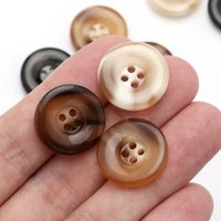 6Pcs/Set Resin Imitation Horn Buttons 4 Holes Button for Clothing Sweater Suit Coat Vintage Decorations DIY Sewing Accessories