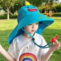 Kids UV Protection Bucket Hat with Neck Flap Breathable Sun Hat for Toddlers Boys Girls All Seasons