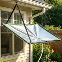 Rain Collector Diverter Barrel Water Harvester Cloth Downspout Catcher Filter with 1m Hose for Garden Greenhouse Outdoor Camping