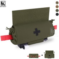 KRYDEX Tactical Trauma Pouch Roll Up IFAK First Aid Kit EDC Medical Rapid Belt Bag Airsoft Hunting Vest Plate Carrier Gear