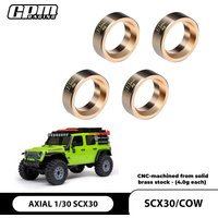 GPM 4PCS Brass Wheel (4g) For AXIAL 1/30 SCX30 Ford Bronco