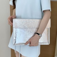 Laptop Sleeve Metal Silver Fashion INS-style Notebook Protective Bag Ultra-thin Sleeve Magnetic Sealing