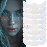 6 Sheets Holographic Glitter Freckle Tattoos – Waterproof Temporary Stickers for Face & Body