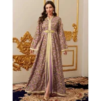 Eid Party Dress for Women Muslim Abaya Print Jalabiya Ramadan Long Dresses Abayas Vestidos Largos Kaftan Arab Long Robe 2025