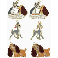 10 pcs Cartoon Animal Dog Charm Pendants Enamel Craft, Perfect for DIY Earrings, Bracelets, Neck