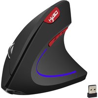 Hot choice HXSJ ergonomic optical mouse ABS 2400DPI adjustable rechargeable 600mA vertical mouse for office and mac