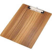 Clipboards Hardboard with Low Profile Clip 8.9x12.4Inch A4 Letter Size Wooden Clipboard for Office Supplies Cherry Wood Texture