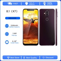 Unlocked Refurbished Original 8.1(X7)Dual SIM 13MP 6.18 inches 3500mAh Fingerprint Mobile Phone Russian Arabic Hebrew language