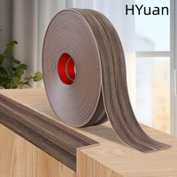 HYuan 1PC 2M/78.74in self-adhesive PVC wall corner protector, wooden grain edge trim, decorative impact-resistant corne