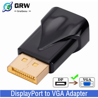 Grwibeou DisplayPort To VGA Adapter 1080P Display Port DP Male to VGA Female Converter For PC Projector DVD TV Laptop Monitor