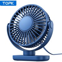TOPK USB Small Desk Mini Portable Fan 3 Speeds Quiet Desktop Fan 360° Rotatable Adjustment Table Fan for Home Office Bedroom