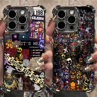 Five-Nights-At-Freddys F-Fnaf Plating Phone Case For iPhone 17 16e 15 14 13 12 11 Pro Max X XR XSMax 7 8 Mini Air Plus Anti-Fall