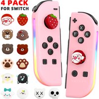 4PCS Cartoon Silicone Thumb Grip Cap For NS Switch / Switch OLED / Switch Lite Joystick Cover Gaming Accessories