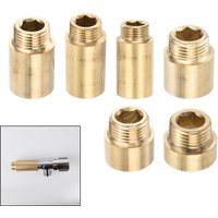 1pcs Tap Extension G1/2 Thread Brass Connector For Drinking Water Heating Install For Connection Copper Pipe Water Pipe Accessor
