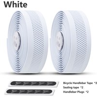 AliExpress NONE Hollow Road Cycling Handlebar Tapes Bike Handlebar Tape PU+EVA Bicycle Anti-slip Shockproof Bar Wraps Fixing Straps White/Black