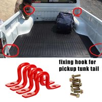 4pcs Pickup Truck Bed Box Link Cargo Tie down Bracket Fixing Hook for Ford F150 Raptor Toyota Tundra Dodge Ram Chevrolet
