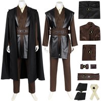 Anakin Cosplay Jedi Costume Disfraz Skywalker Vader Darth Jedi Top Pants Cloak Belt Halloween Carnival Party Outfits Men