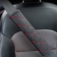 PU Leather Car Seat Belt Cover Breathable Safety Shoulder Cover Protection Pad Auto Interior Decor Accessory