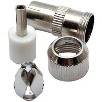 Nickel Plated Metal Antenna Tv Male Or Female Plug Cable TV Video Rf Cable Plug, Bamboo 9.5 RF Connector E4