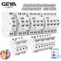 GEYA GYHO8 1P 2P 3P 4P 40A 63A 100A 125A Interlock Circuit Breaker AC Din Rail Manual Transfer Switch ATS
