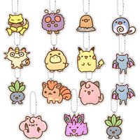 Diy Bulbasaur Keychain Anime Cartoon Meowth Ekans Jigglypuff Chespin Clefairy Accessories Student Bag Collection Pendant Gift