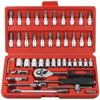 AliExpress NONE 46pcs Car Repair Tool Kit Ratchet Torque Wrench Spanner Screwdriver Socket Set Combo Tools Kit Bicycle Auto Repairing Tool Mech