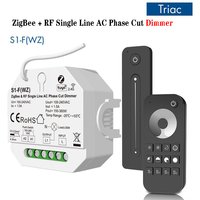 ZigBee + RF Single Line AC Phase Cut RF Dimmer and Switch Single Color Dimmable LED Lamps 100-240VAC S1-F(WZ)