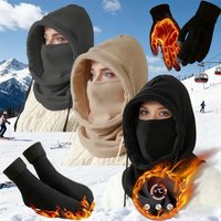 AliExpress 3pcs Winter Hat, Head Cover, Neck Scarf, Gloves, Warm Socks Set Sports Socks for Hiking, Cycling,Skiing - Windproof Thermal