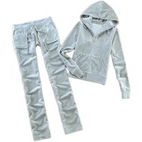 Solid Color Velvet Tracksuit 2025 Women's Zipper Top and Pants Suit Two-Piece Set